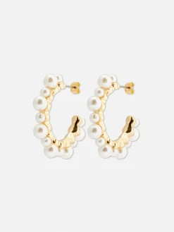 Femme Primark Bijoux|Créoles En Fausses Perles