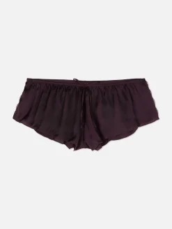 Femme Primark Culotte|Culotte Légère En Satin Avec Finitions En Dentelle