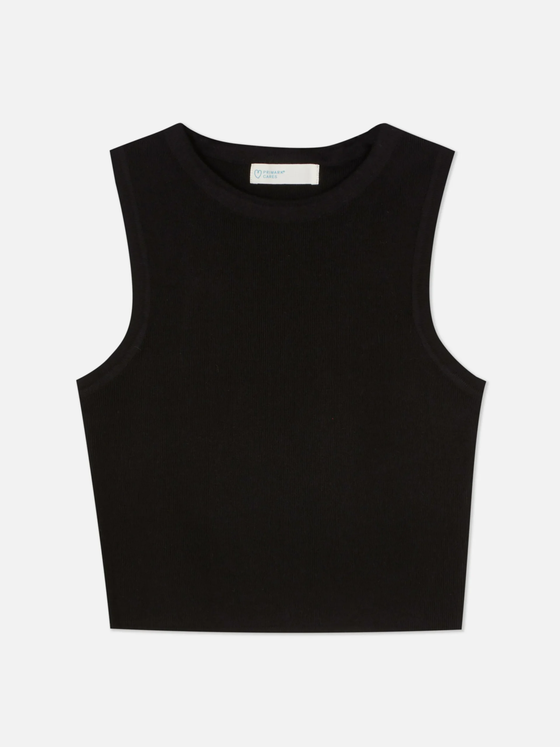 Femme Primark Hauts Et T-Shirts|Débardeur Court à Col Ras-du-cou En Maille Côtelée