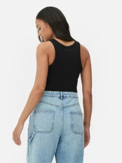 Femme Primark Hauts Et T-Shirts|Débardeur Côtelé à Dos Nageur