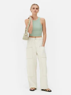 Femme Primark Hauts Et T-Shirts|Débardeur Côtelé à Dos Nageur