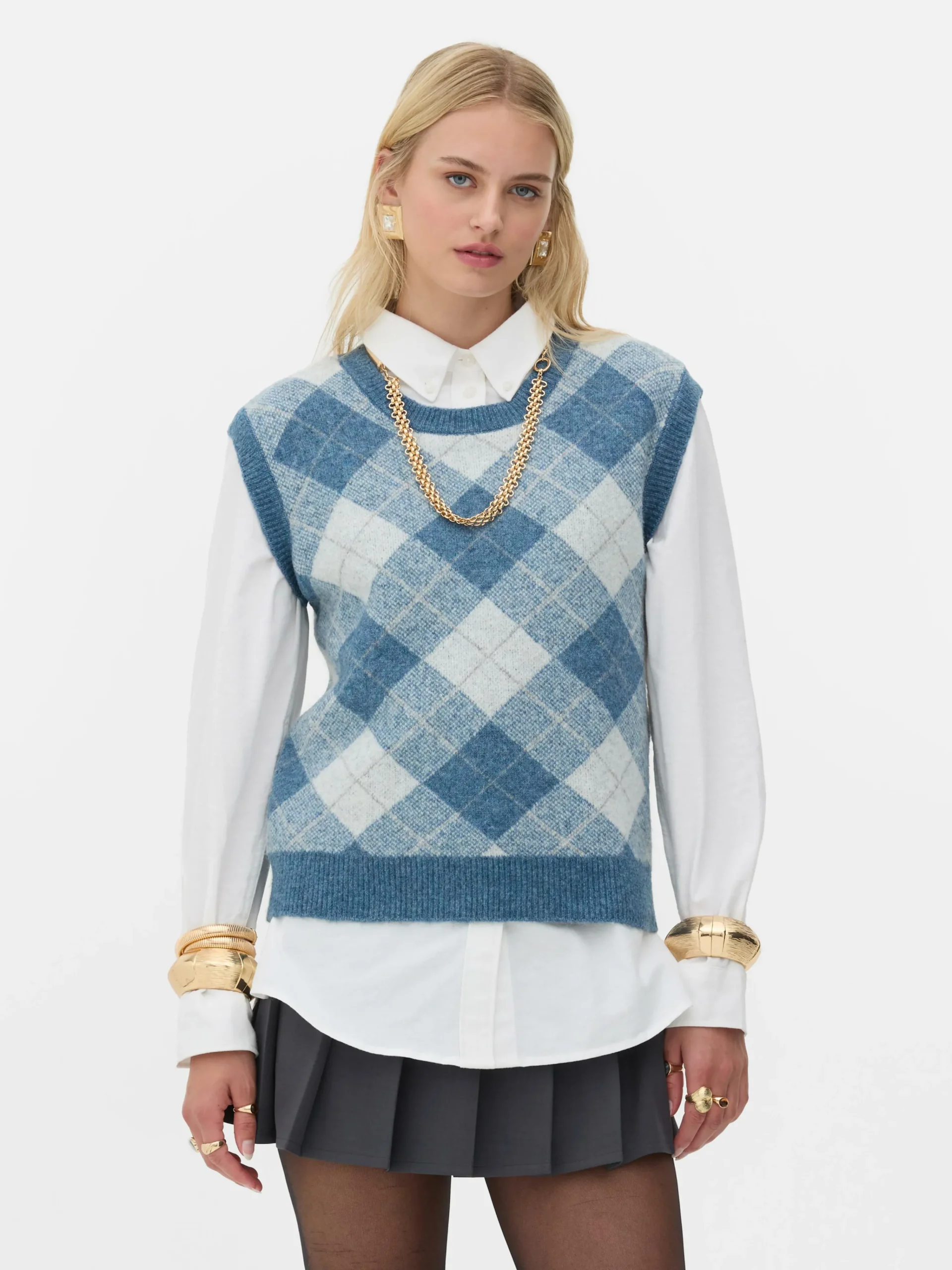 Femme Primark Pulls Et Gilets|Débardeur En Maille à Losanges Rita Ora à Coordonner