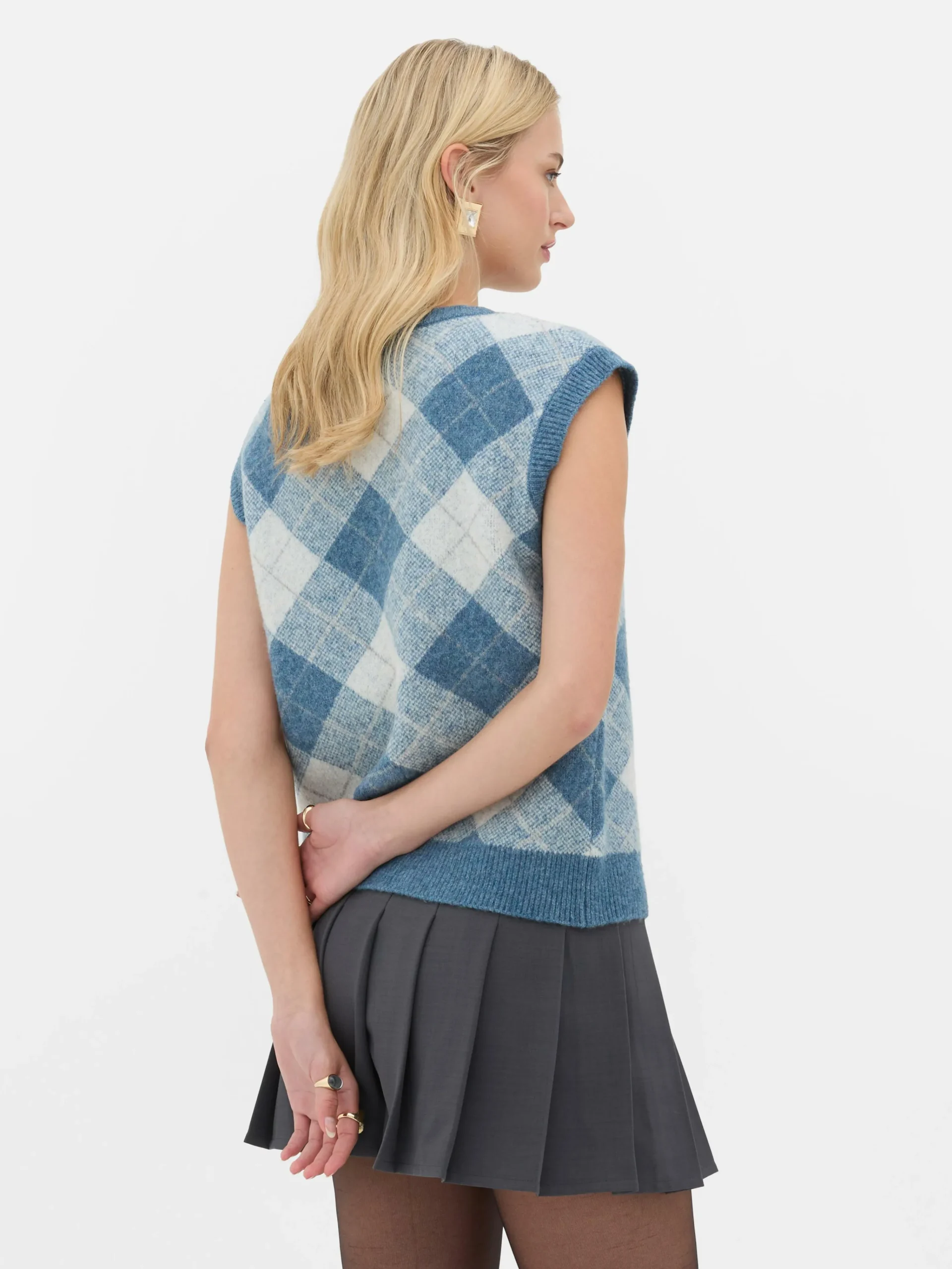 Femme Primark Pulls Et Gilets|Débardeur En Maille à Losanges Rita Ora à Coordonner