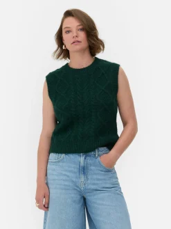 Femme Primark Pulls Et Gilets|Débardeur En Maille Torsadée Rita Ora