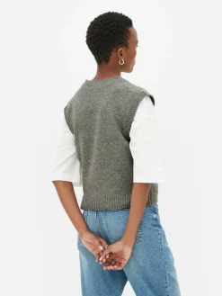 Femme Primark Pulls Et Gilets|Débardeur Tricoté à Col En V
