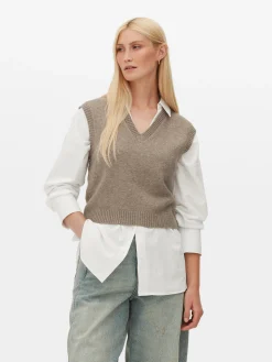 Femme Primark Pulls Et Gilets|Débardeur Tricoté à Col En V