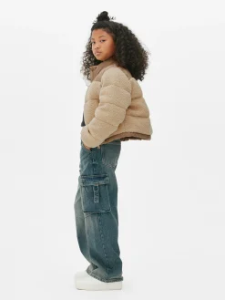 Enfant Primark Manteaux Et Vestes|Doudoune Effet Mouton Retourné à Empiècements