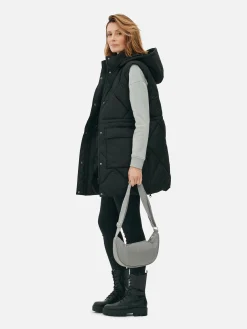 Femme Primark Manteaux Et Vestes|Doudoune Longue Sans Manches à Capuche