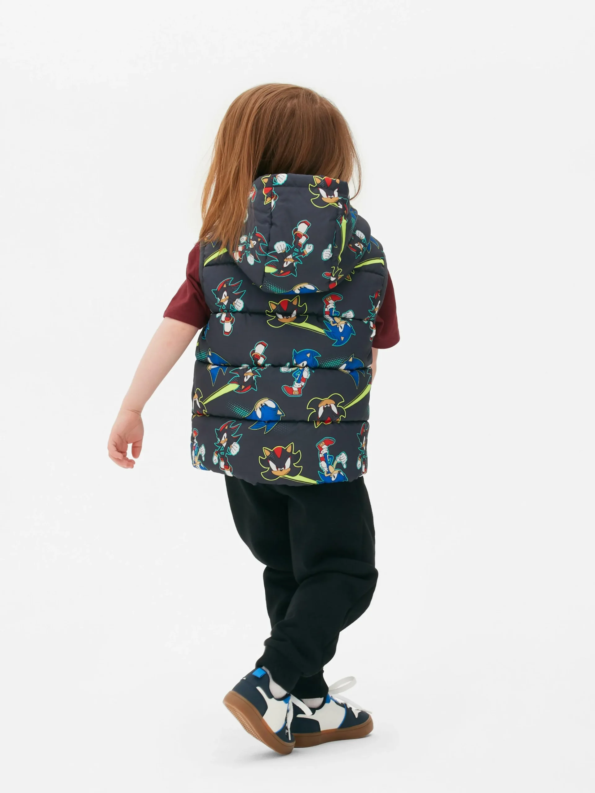 Enfant Primark Manteaux Et Vestes|Doudoune Sans Manches Sonic Le Hérisson Sonic