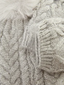 Primark Chapeaux Et Mitaines|Ensemble Bonnet Et Moufles En Maille Torsadée