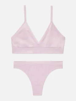 Femme Primark Ensembles Lingerie|Ensemble Brassière Triangle Et String Sans Couture