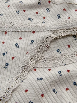 Femme Primark Ensembles Lingerie|Ensemble Caraco Et String En Pointelle à Motifs Sans Couture