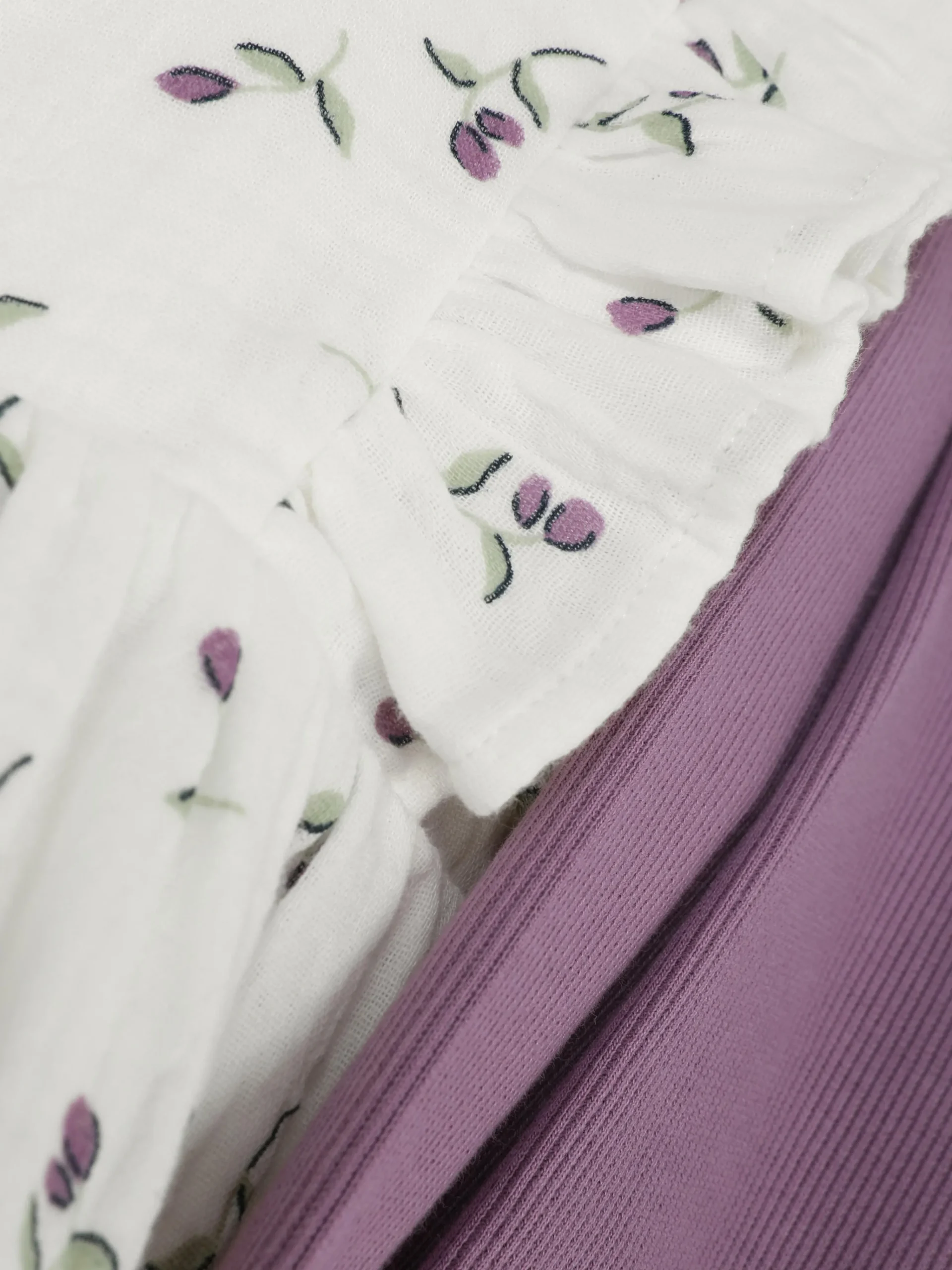 Primark Ensembles Et Tenues|Ensemble Chemisier à Fleurs Et Legging Côtelé