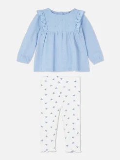 Primark Ensembles Et Tenues|Ensemble Chemisier à Volants Et Legging