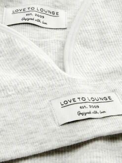 Femme Primark Ensembles Lingerie|Ensembles Pyjamas|Ensemble Détente Short Et Brassière à Bretelles Côtelés