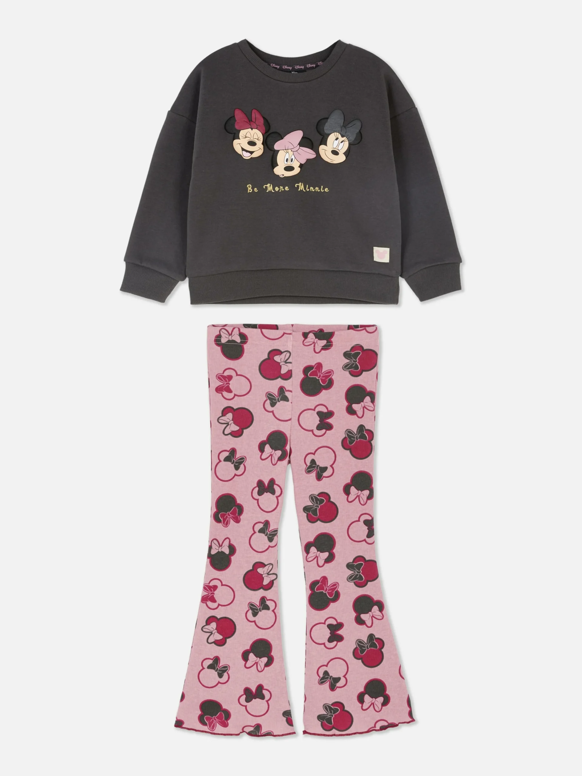 Enfant Primark Ensembles Et Tenues|Ensemble Haut à Col Ras-du-cou Et Legging Disney Minnie Mouse