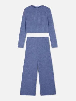 Enfant Primark Ensembles Et Tenues|Ensemble Haut Côtelé à Manches Longues Et Legging