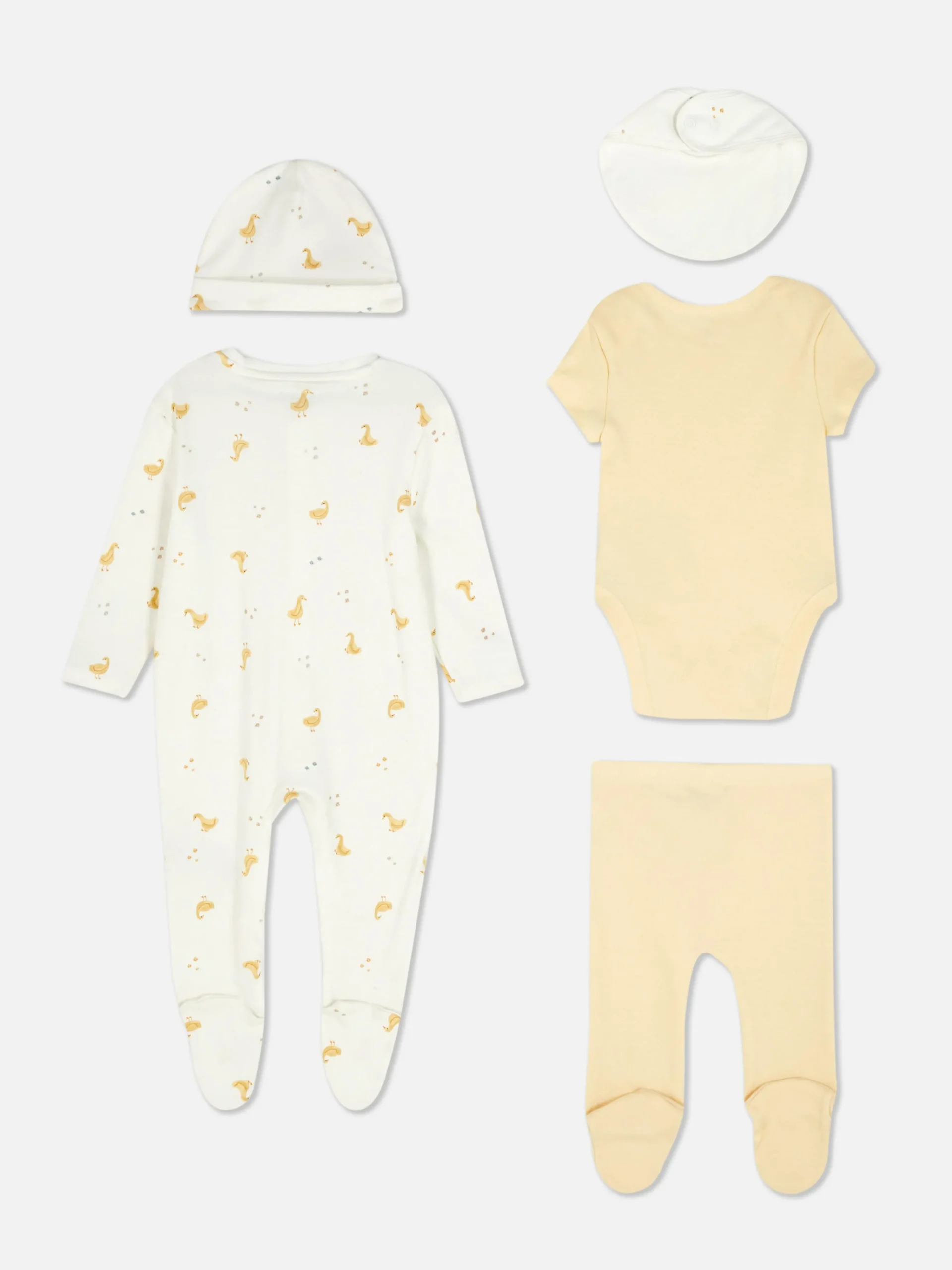 Primark Ensembles Et Tenues|Ensemble Nouveau-né Cinq Pièces à Imprimé Canard
