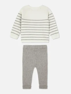Primark Ensembles Et Tenues|Ensemble Pull En Maille Et Legging à Rayures