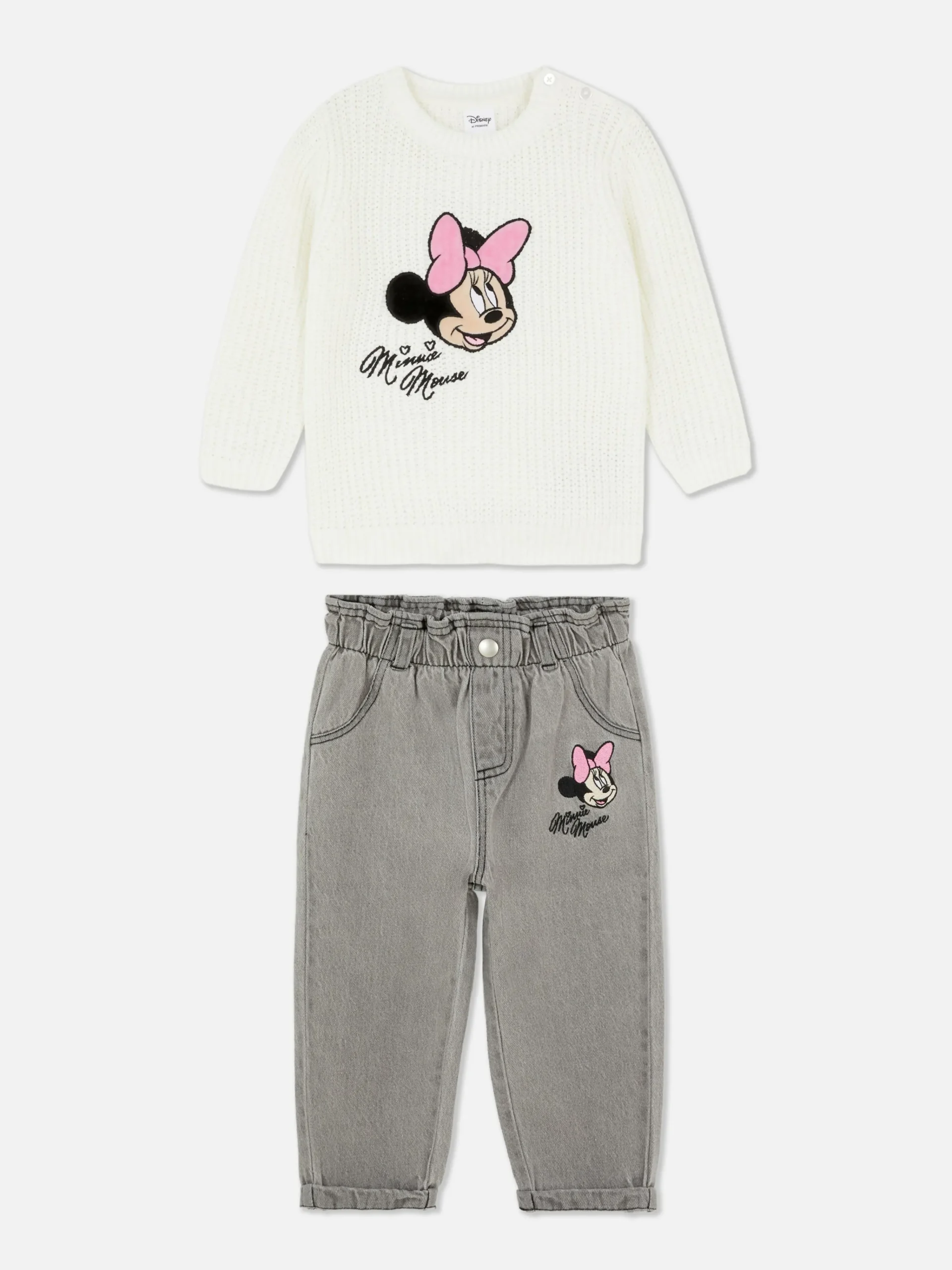 Primark Ensembles Et Tenues|Ensemble Pull En Maille Et Jean Disney Minnie Mouse