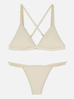 Femme Primark Ensembles Lingerie|Ensemble Sans Coutures Brassière Triangle Et String Kappa X