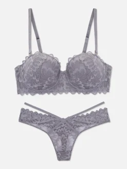 Femme Primark Ensembles Lingerie|Ensemble Soutien-gorge Balconnets Et String En Dentelle