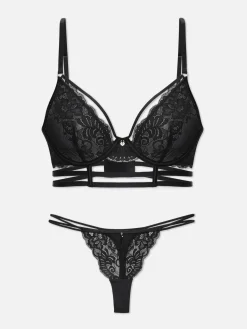 Femme Primark Ensembles Lingerie|Ensemble Soutien-gorge Et String En Dentelle