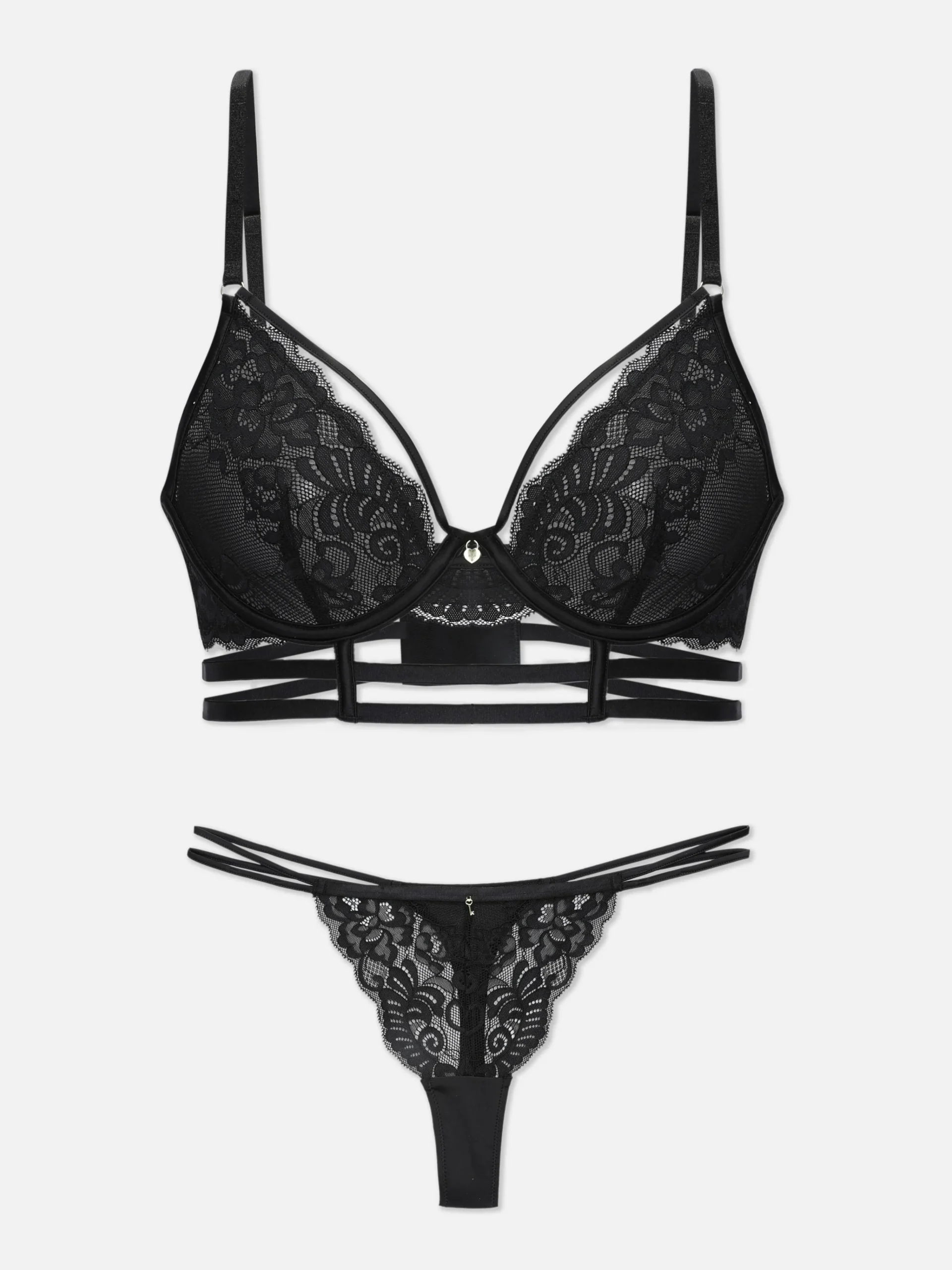 Femme Primark Ensembles Lingerie|Ensemble Soutien-gorge Et String En Dentelle