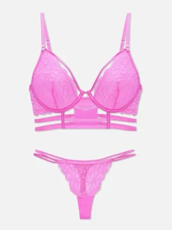 Femme Primark Ensembles Lingerie|Ensemble Soutien-gorge Et String En Dentelle