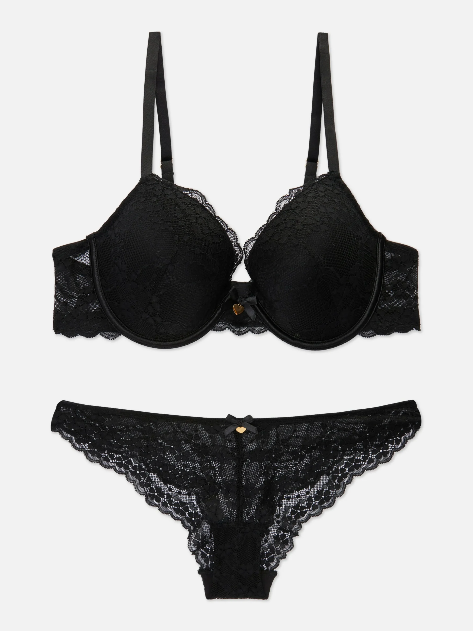 Femme Primark Ensembles Lingerie|Ensemble Soutien-gorge Moulé Et Culotte En Dentelle