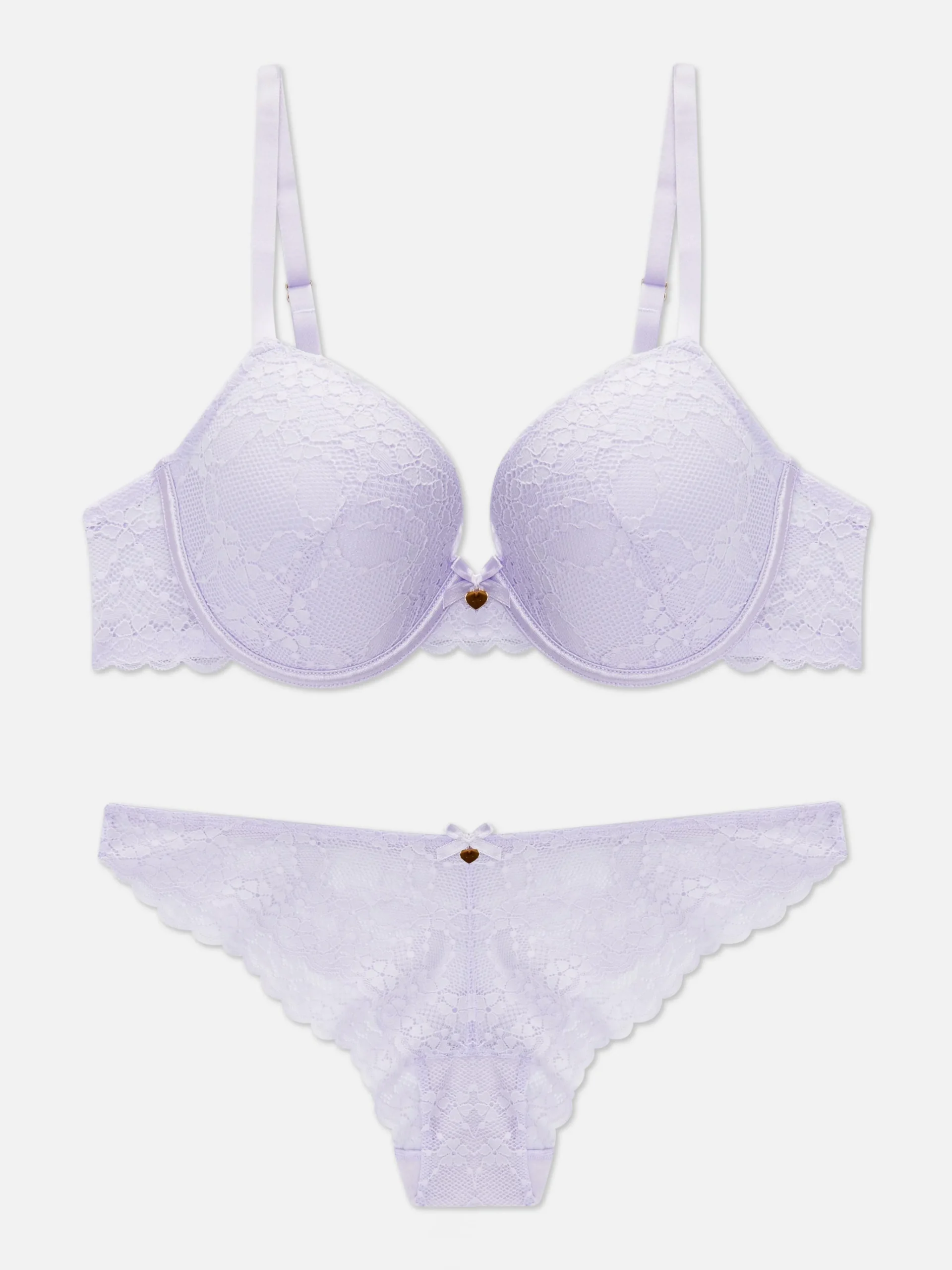 Femme Primark Ensembles Lingerie|Ensemble Soutien-gorge Moulé Et Culotte En Dentelle