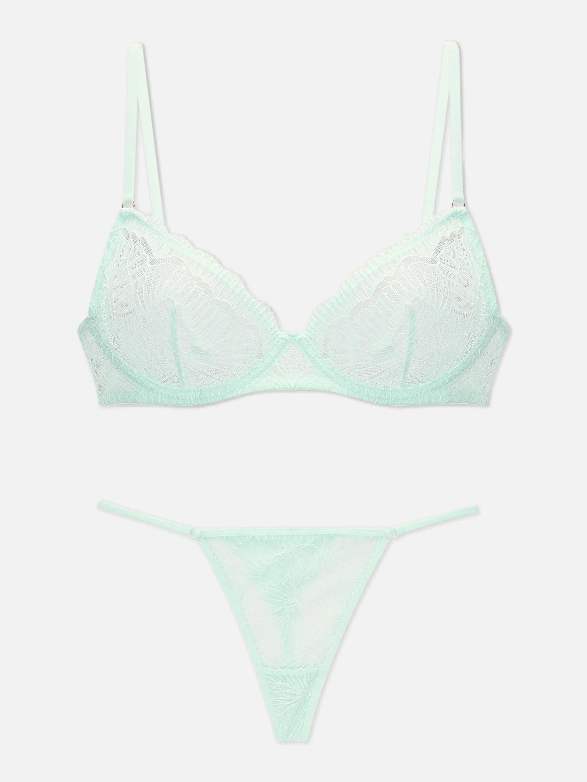Femme Primark Ensembles Lingerie|Ensemble Soutien-gorge Non Rembourré Et String En Dentelle