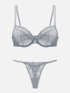 Femme Primark Ensembles Lingerie|Ensemble Soutien-gorge Non Rembourré Et String En Dentelle