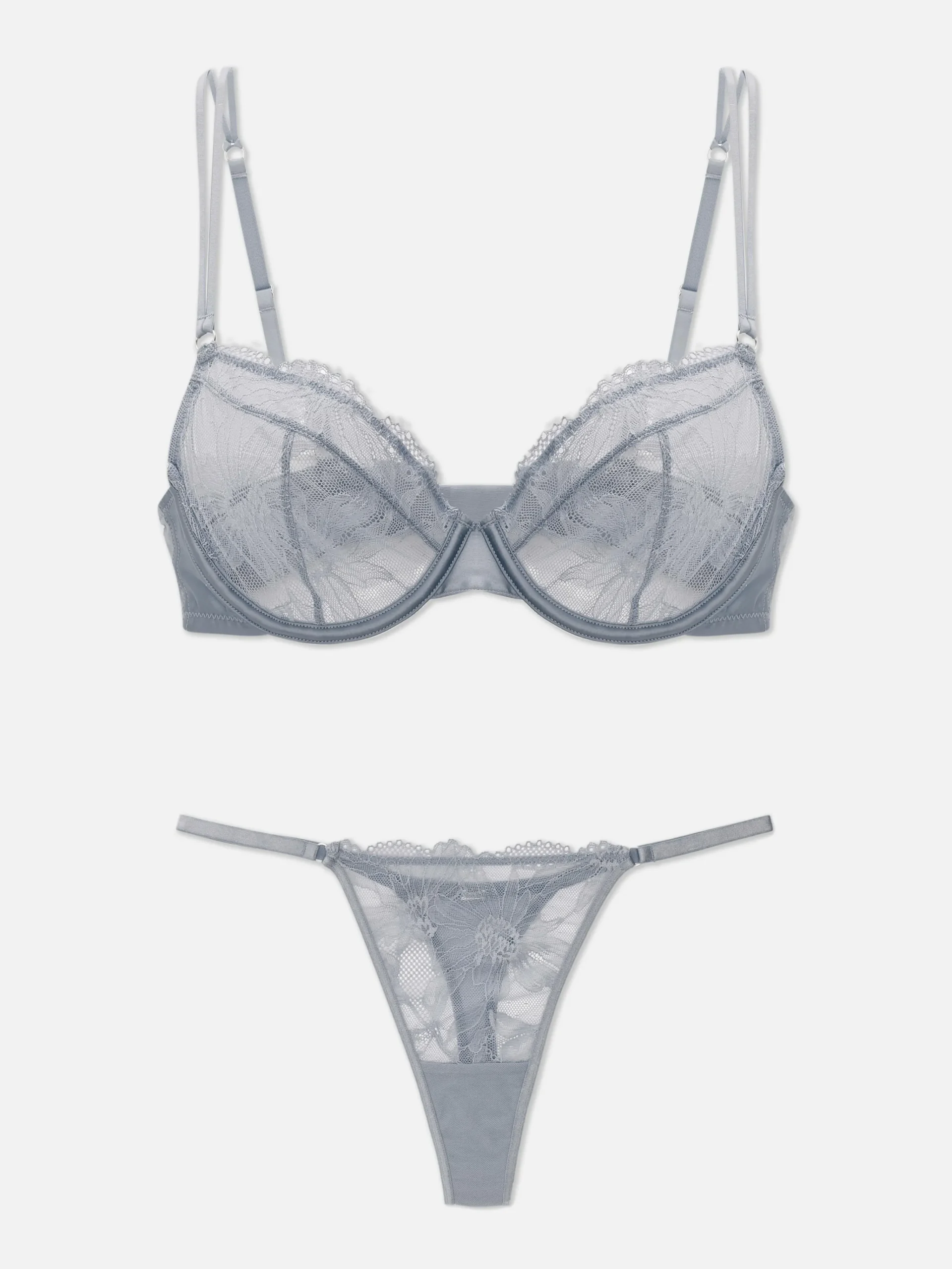 Femme Primark Ensembles Lingerie|Ensemble Soutien-gorge Non Rembourré Et String En Dentelle