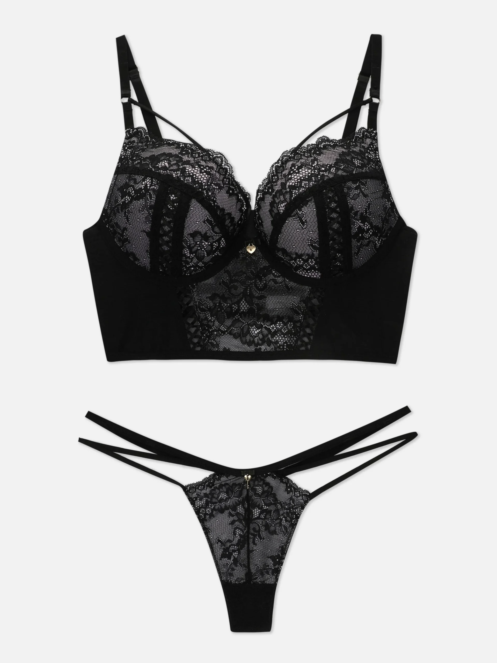Femme Primark Ensembles Lingerie|Ensemble Soutien-gorge Push-up Long Et String