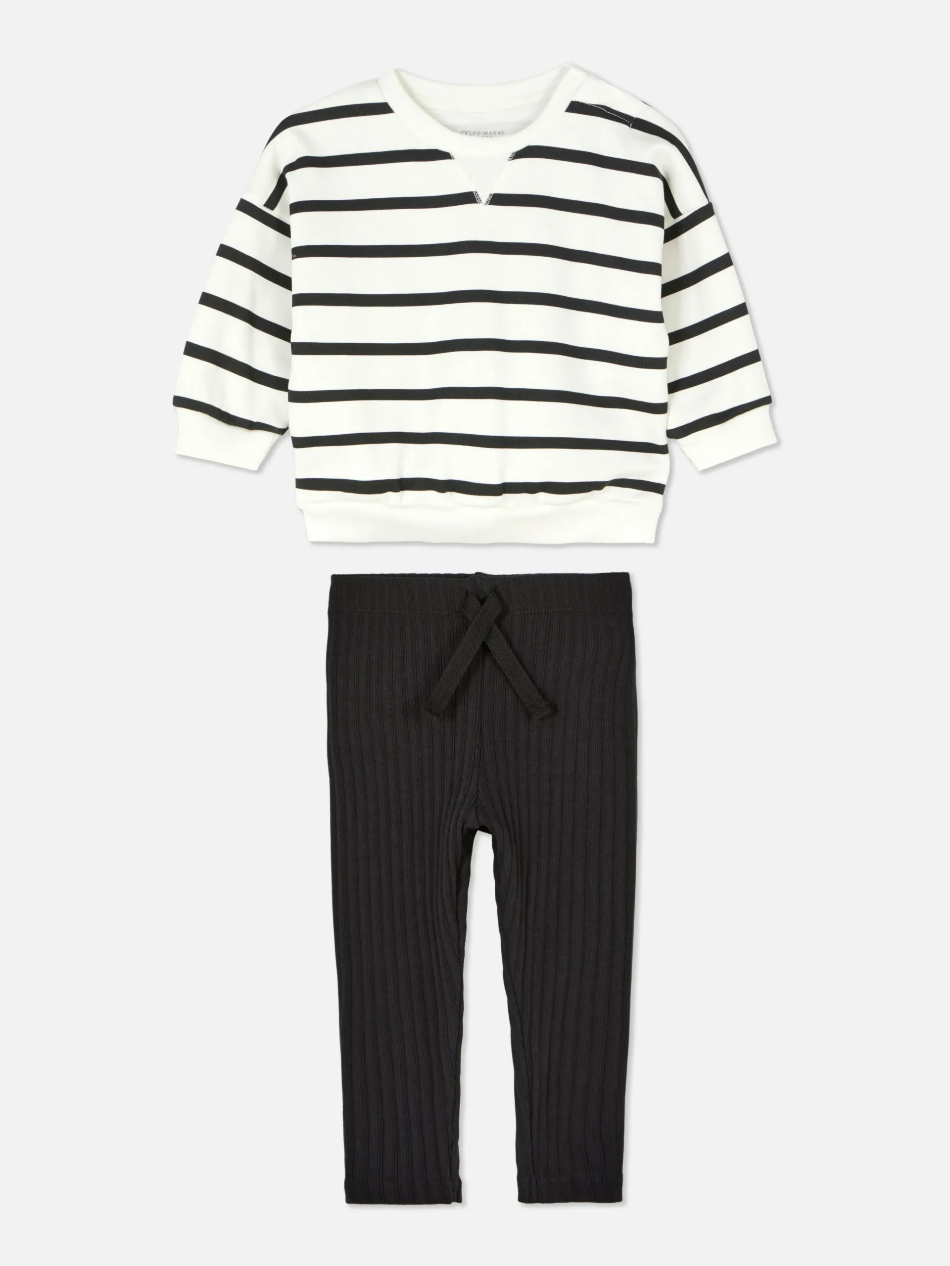 Primark Ensembles Et Tenues|Ensemble Sweat-shirt à Rayures Et Legging Côtelé