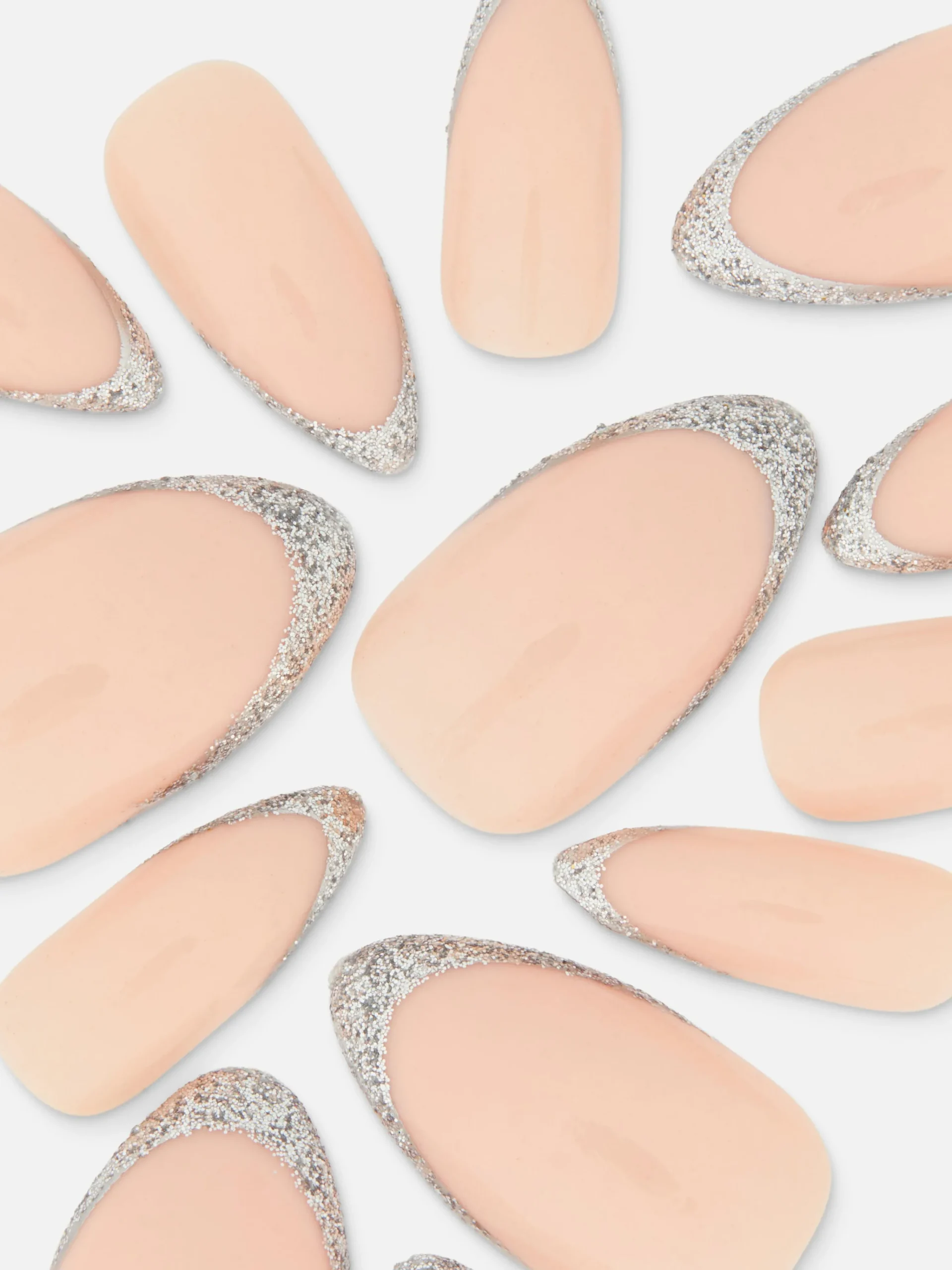 Primark Faux Ongles|Faux Ongles Brillants Pailletés à Bout Pointu PS...