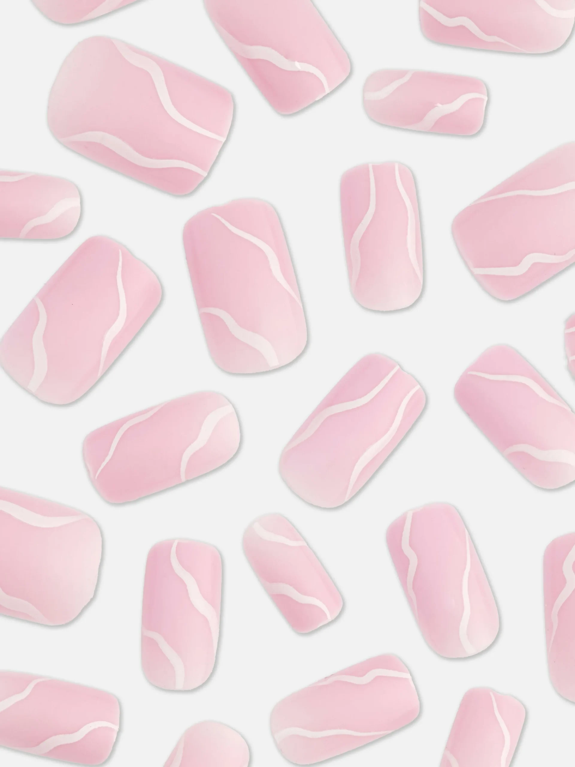 Primark Faux Ongles|Faux Ongles Carrés Brillants Tourbillon PS...