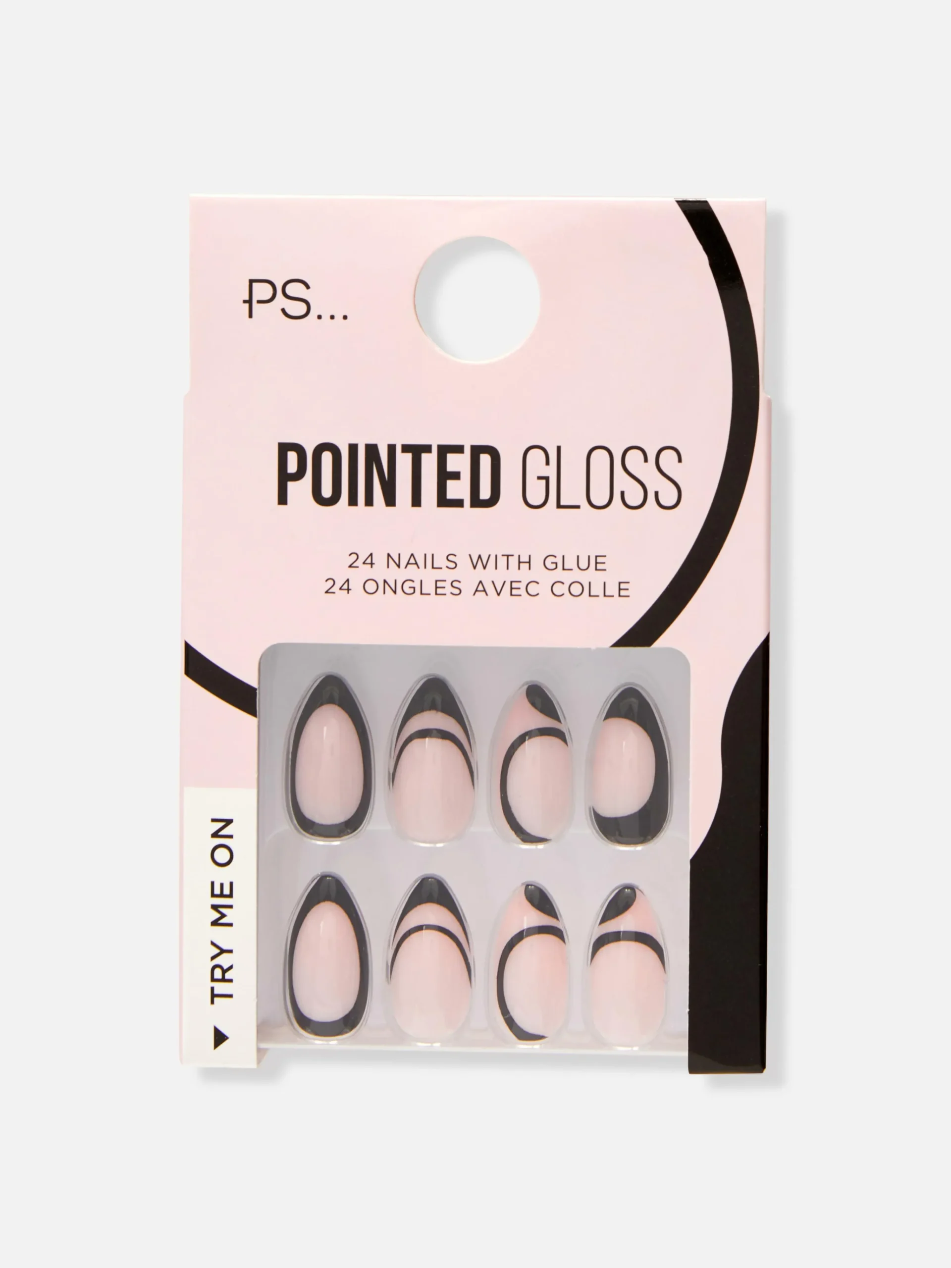 Primark Faux Ongles|Faux Ongles French Manucure à Motif Tourbillon PS...