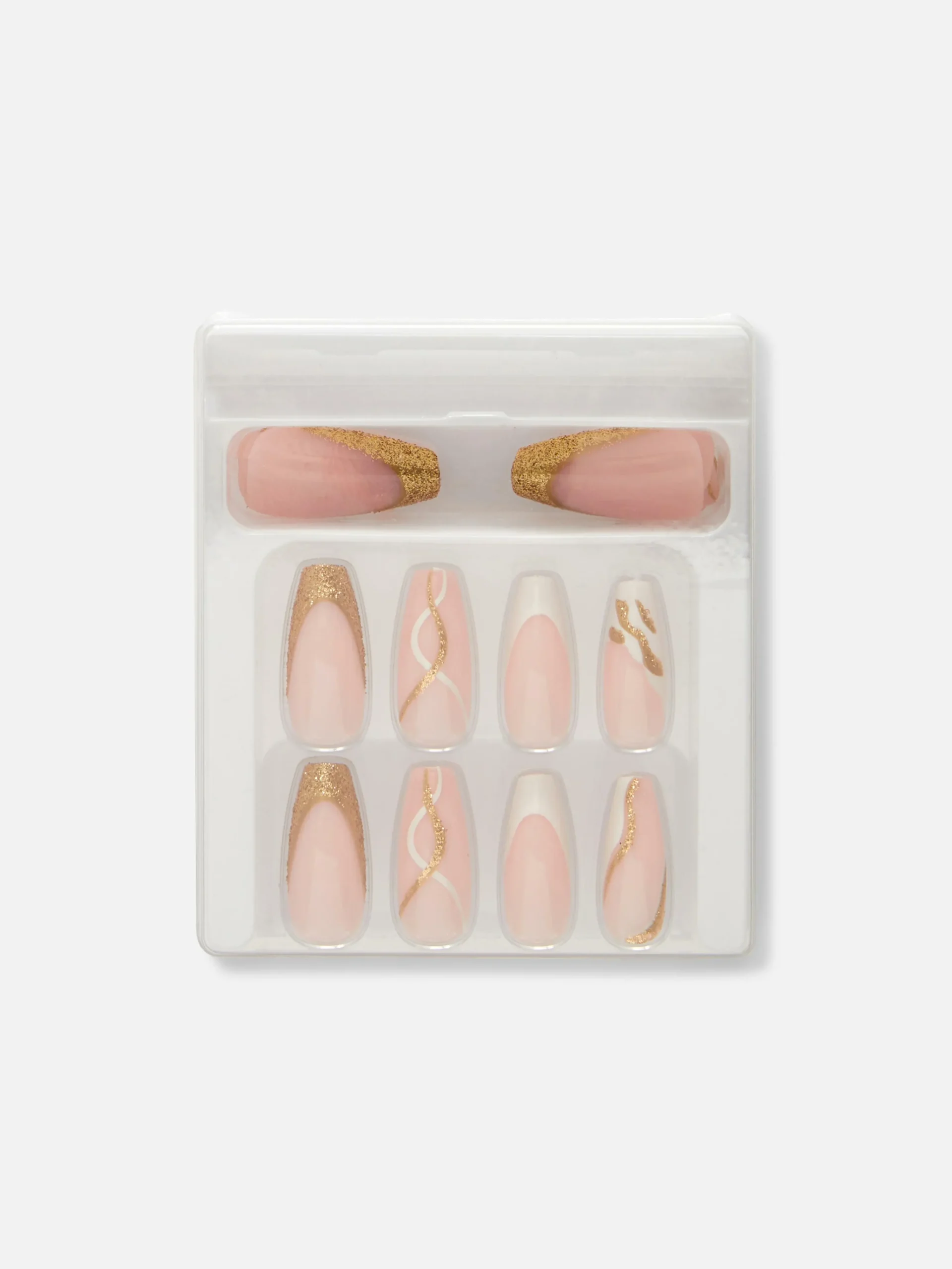 Primark Faux Ongles|Faux Ongles Pointus Glossy à Motif Tourbillons PS...