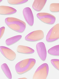 Primark Faux Ongles|Faux Ongles Pointus Glossy à Motif Tourbillons PS...