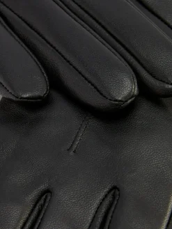 Femme Primark Chapeaux, Gants Et Écharpes|Gants En Cuir à Poignets Crantés