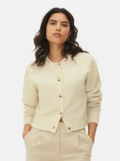 Femme Primark Pulls Et Gilets|Gilet Boutonné à Col Ras-du-cou