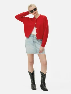 Femme Primark Pulls Et Gilets|Gilet Boutonné à Col Ras-du-cou