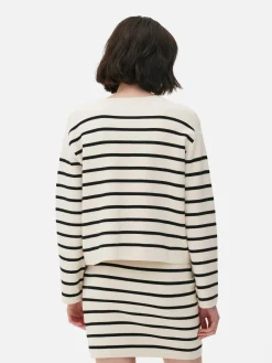 Femme Primark Pulls Et Gilets|Gilet Boutonné à Rayures à Coordonner