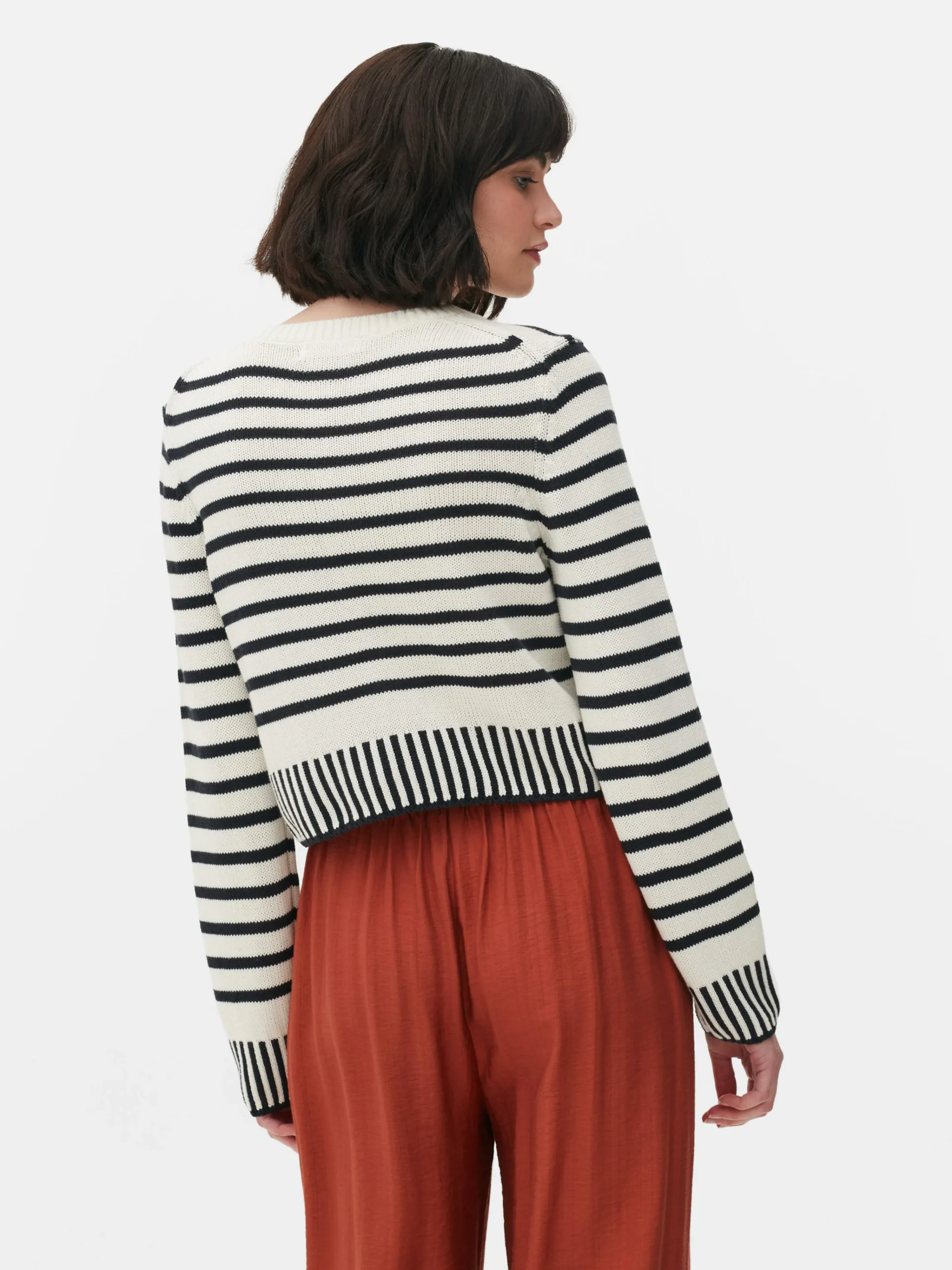 Femme Primark Pulls Et Gilets|Gilet Court à Rayures