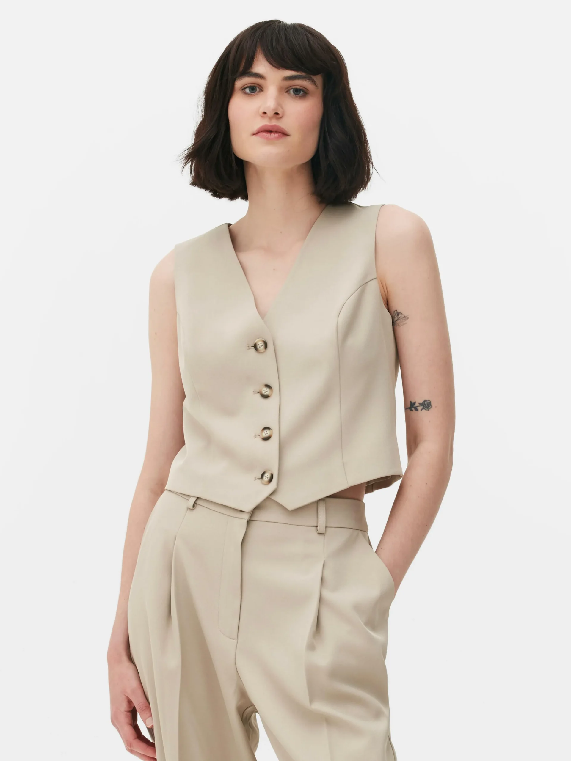 Femme Primark Blazers|Gilet De Costume Ajusté Boutonné