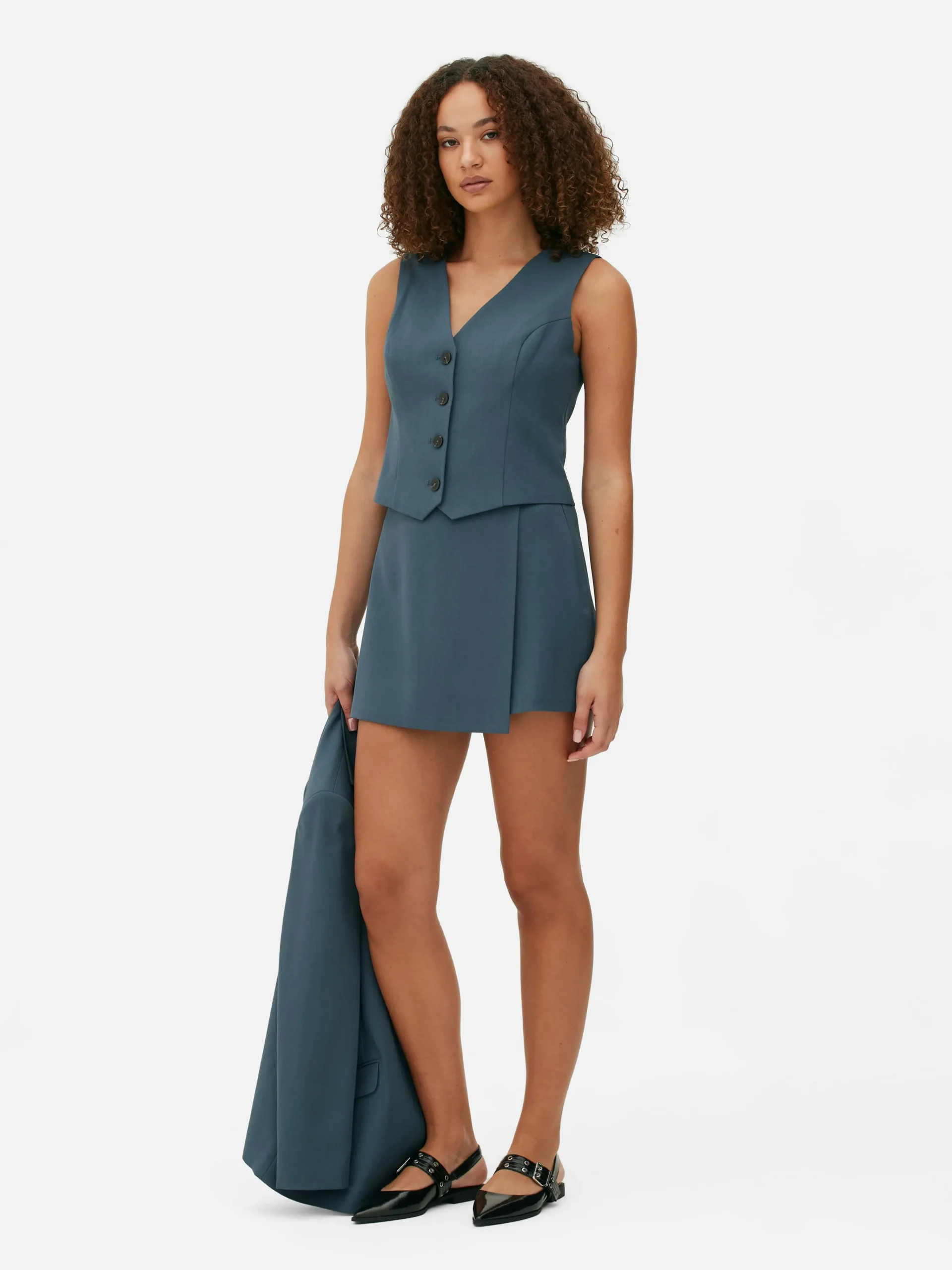 Femme Primark Blazers|Gilet De Costume Ajusté Boutonné