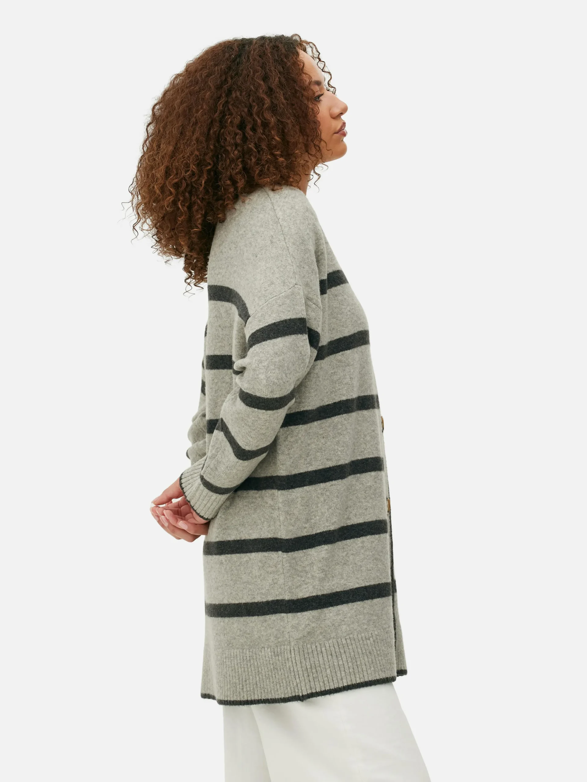 Femme Primark Pulls Et Gilets|Gilet Long à Rayures