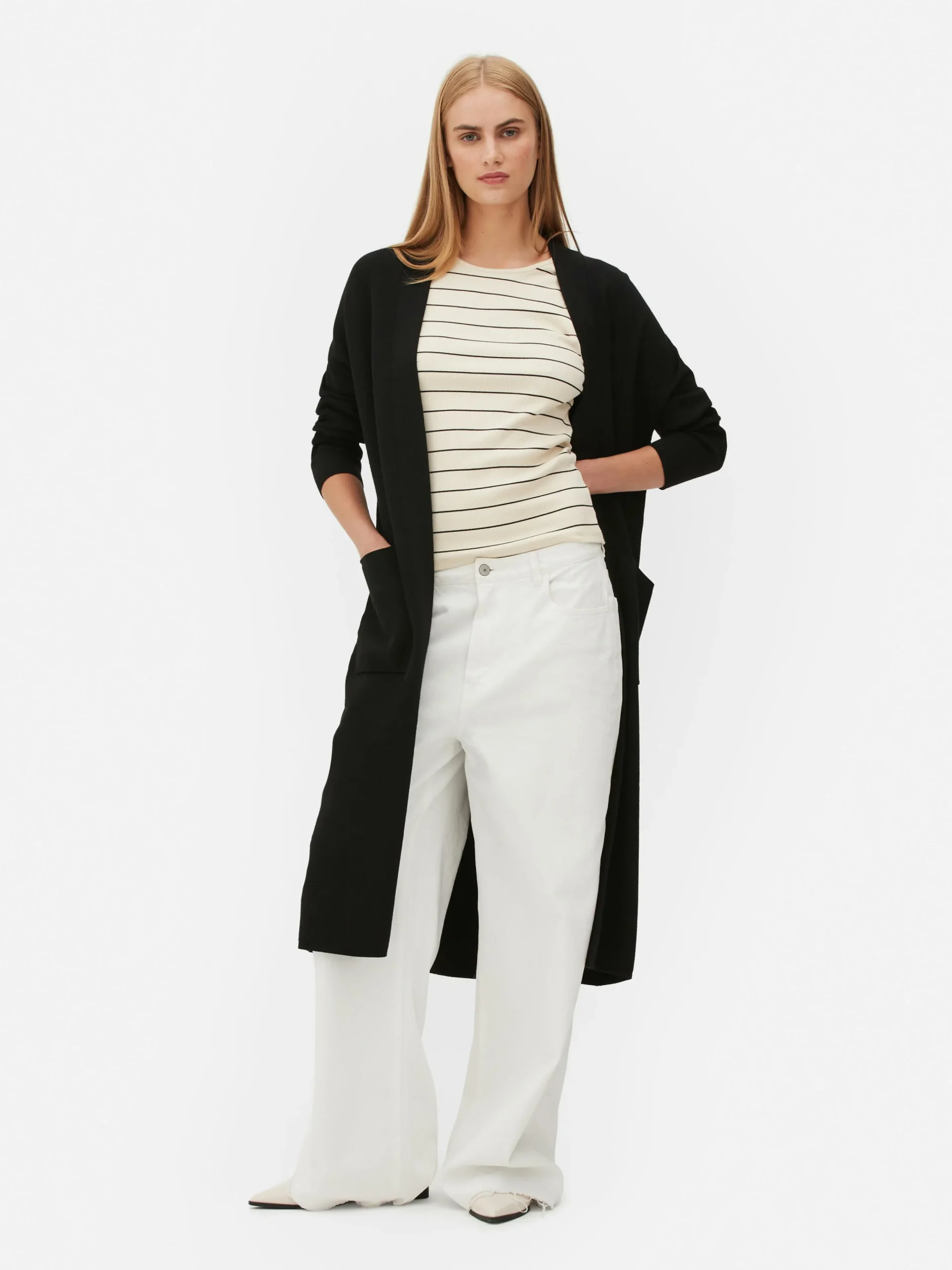 Femme Primark Pulls Et Gilets|Gilet Long Bord à Bord